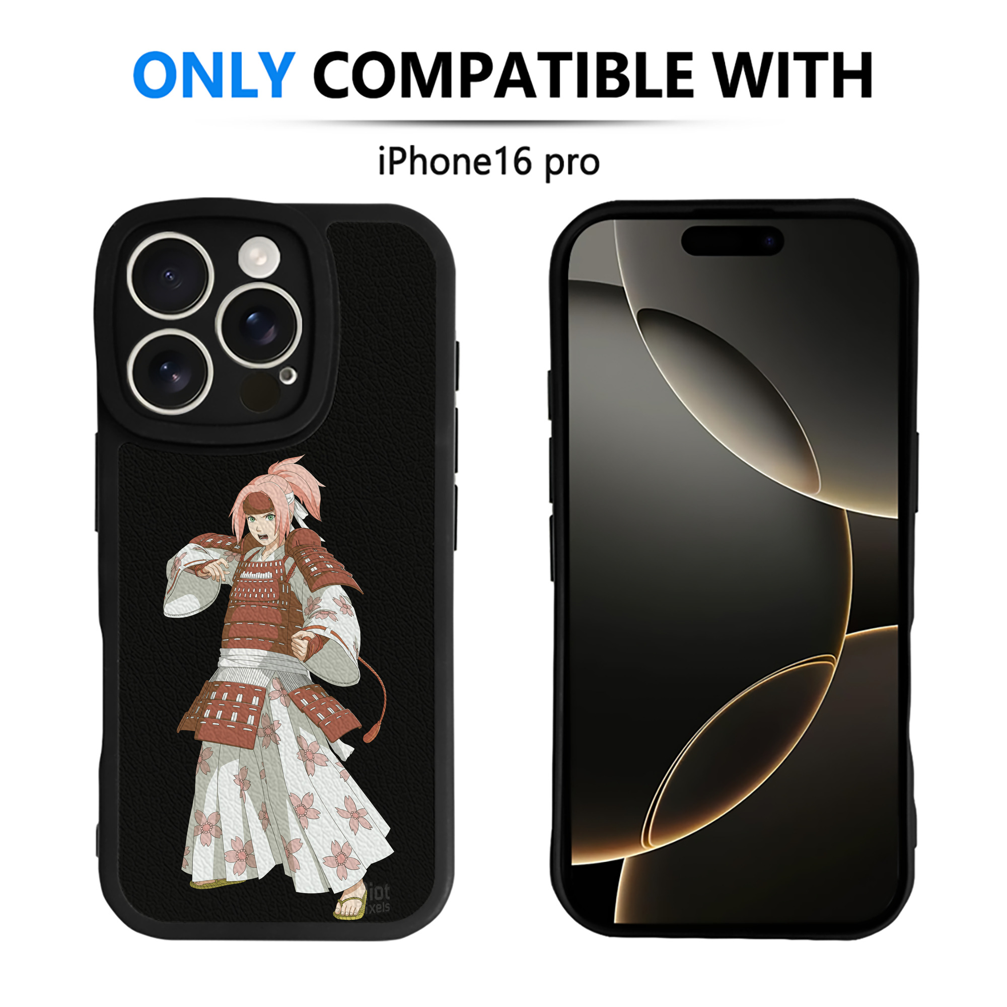 （画像用） NARUTO -ナルト- 春野サクラ Haruno Sakura 【iPhone 16シリーズ対応】シリコンスマホケース（レザー調） 材質：シリコン